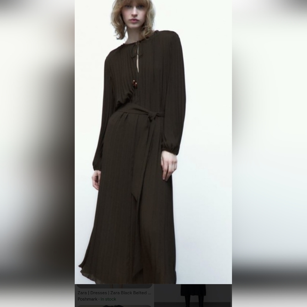 Zara Black Long Sleeve Dress Size M